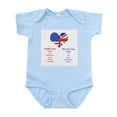 thumbnail image 1 of CafePress - American Daddy, English Mummy Infant Bodysuit - Baby Light Bodysuit, Size Newborn - 24 Months, 1 of 4