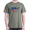 thumbnail image 1 of CafePress - American Fishy Dark T Shirt - Men's Classic Graphic Cotton T-Shirt, 1 of 4
