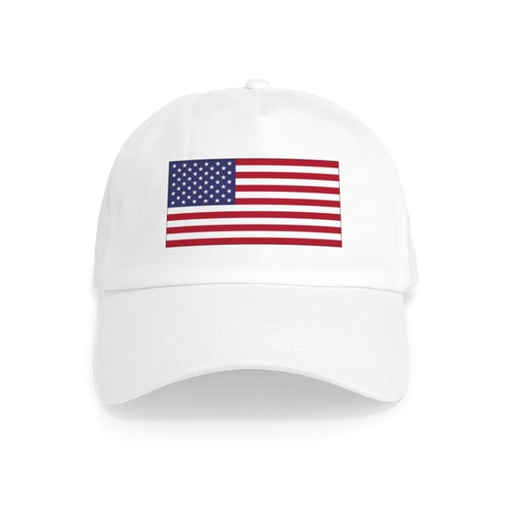 CafePress - American Flag - Adjustable 100% Brushed Unisex Casual Cotton Baseball Cap, Beige, 1