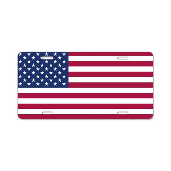 CafePress - American Flag - Aluminum License Plate, Front License Plate, Vanity Tag