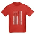 thumbnail image 1 of CafePress - American Flag Baseball Vintage Grunge T Shirt - Dark T-Shirt Kids XS-XL, 1 of 4