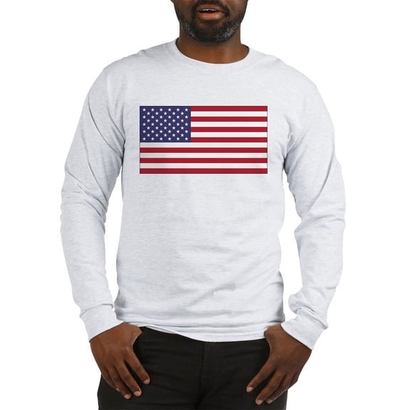 CafePress - American Flag Long Sleeve T Shirt - Unisex Cotton Long Sleeve T-Shirt