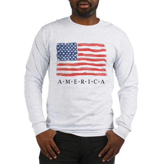 CafePress - American Flag Long Sleeve T Shirt - Unisex Cotton Long Sleeve T-Shirt