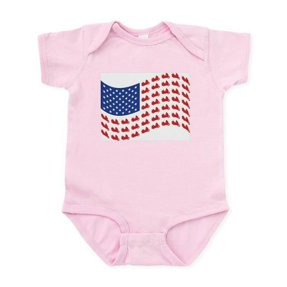 CafePress - American Flag Made Up Of Wing Baby Light Bodysuit - Baby Light Bodysuit, Size Newborn - 24 Months