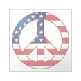 thumbnail image 1 of CafePress - American Flag Peace Sign Square Sticker 3 X 3 - Square Sticker 3" x 3", 1 of 1