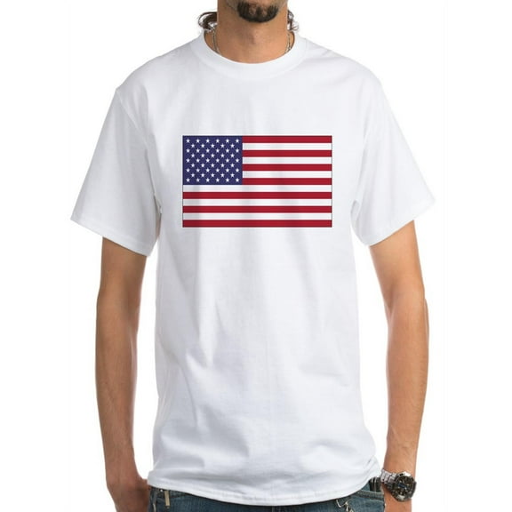 CafePress - American Flag T-Shirt - Men's Classic T-Shirts