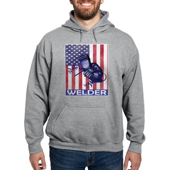 CafePress - American Flag Welder Design Welding Ima Sweatshirt - Pullover Hoodie, Hooded Sweatshirt