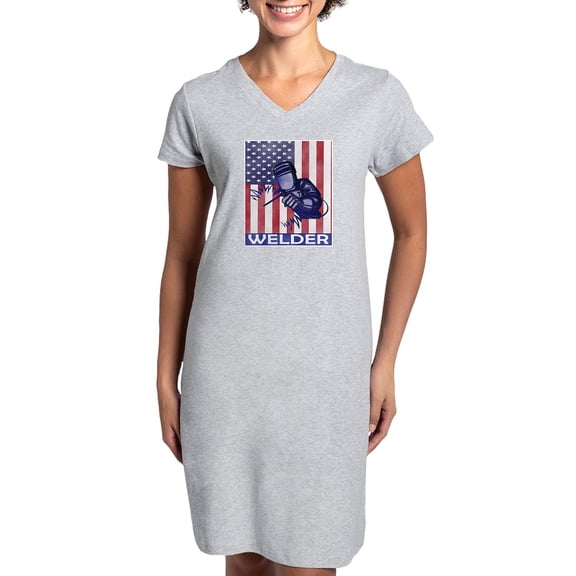CafePress - American Flag Welder Design Welding Image T Shirt - Women's Nightshirt