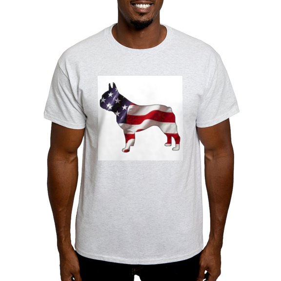 CafePress - American Frenchie Ash Grey T Shirt - Light T-Shirt - CP