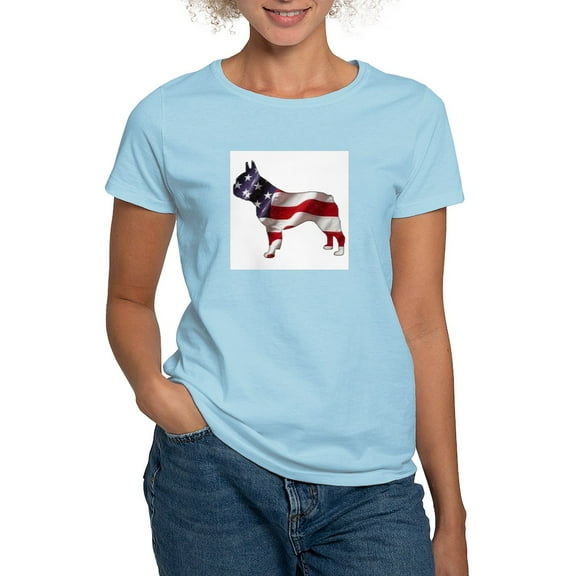 CafePress - American Frenchie Women's Pink T Shirt - Women's Classic T-Shirt