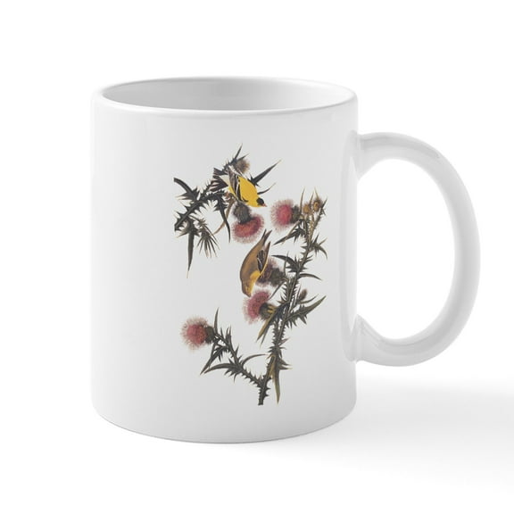 CafePress - American Goldfinch Birds Audubon Vintage Art Mugs - 11 oz Ceramic Mug - Novelty Coffee Tea Cup