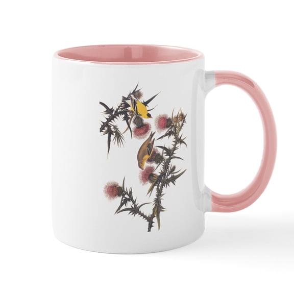 CafePress - American Goldfinch Birds Audubon Vintage Art Mugs - 11 oz Ceramic Mug - Novelty Coffee Tea Cup