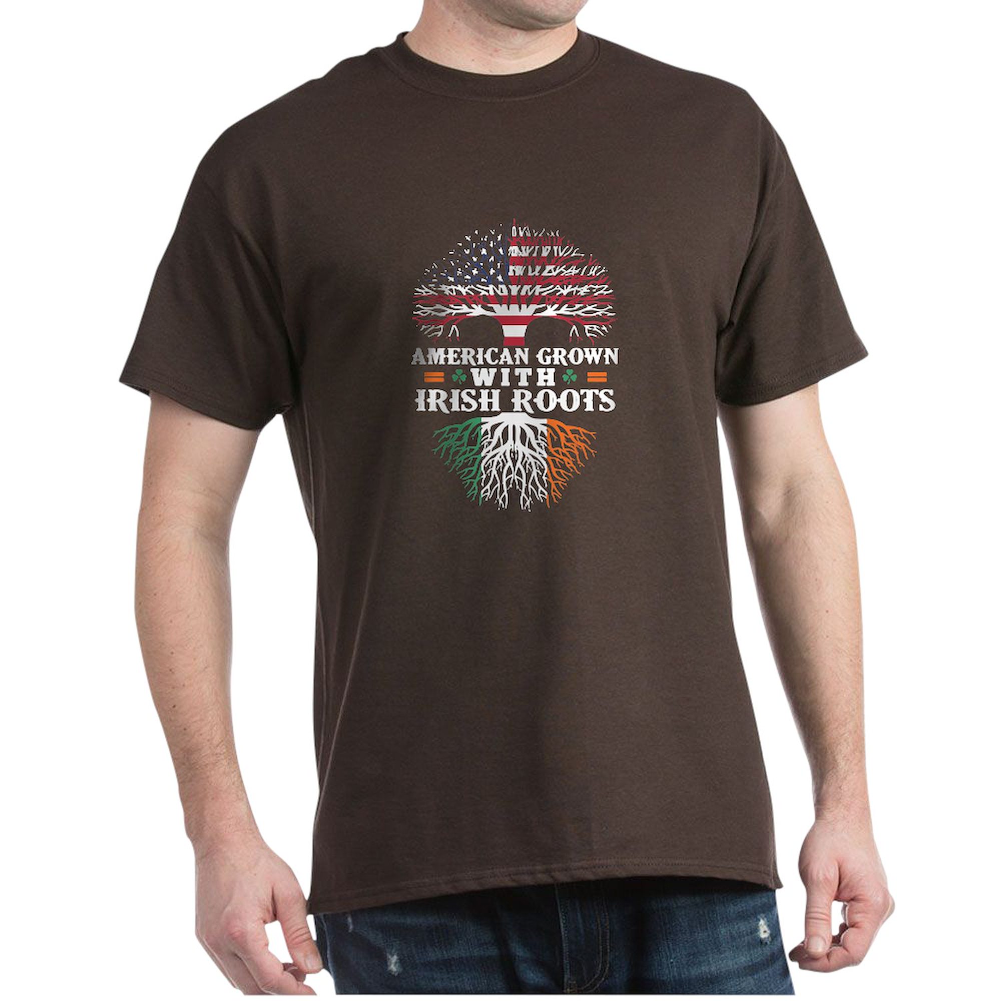 CafePress - American Grown With Irish Roots Shirt T Shirt - 100% Cotton T-Shirt - image 1 of 4