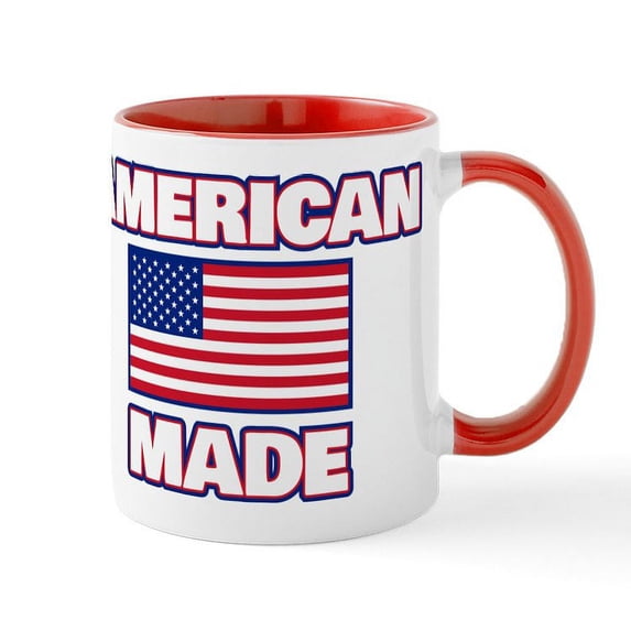 CafePress - American Made - 11 oz Ceramic Mug - Novelty Coffee Tea Cup