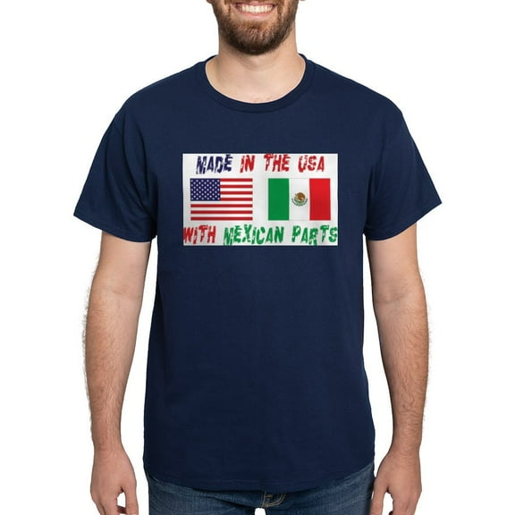 CafePress - American Mexican Ash Grey T Shirt - Men's Classic Graphic Cotton T-Shirt