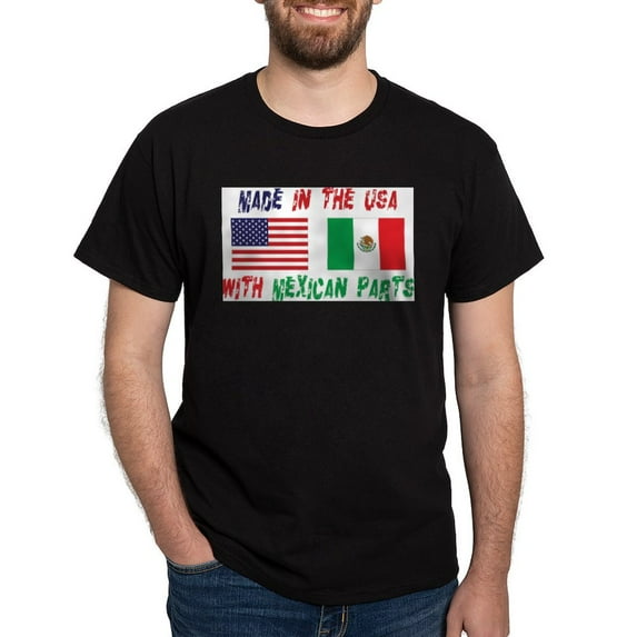 CafePress - American Mexican Ash Grey T Shirt - Men's Classic Graphic Cotton T-Shirt