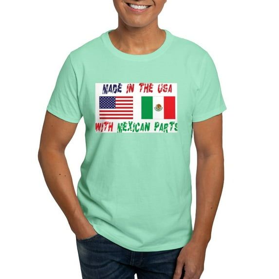 CafePress - American Mexican Ash Grey T Shirt - Men's Classic Graphic Cotton T-Shirt