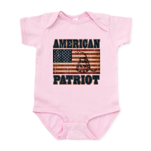 CafePress - American Patriot Infant Bodysuit - Baby Light Bodysuit, Size Newborn - 24 Months
