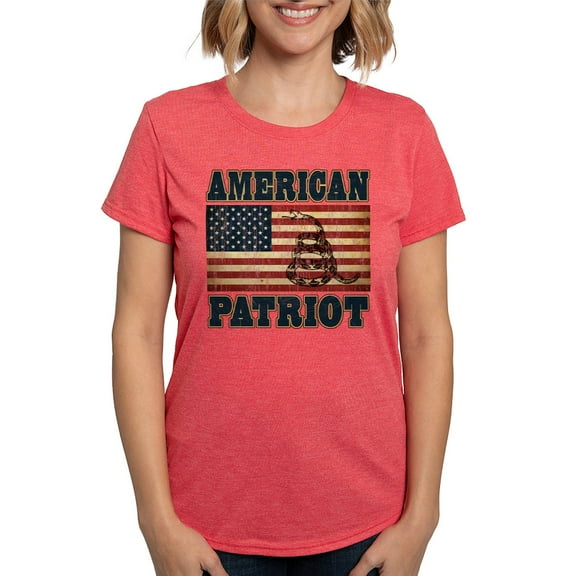 CafePress - American Patriot Women's Deluxe T Shirt - Womens Tri-blend T-Shirt