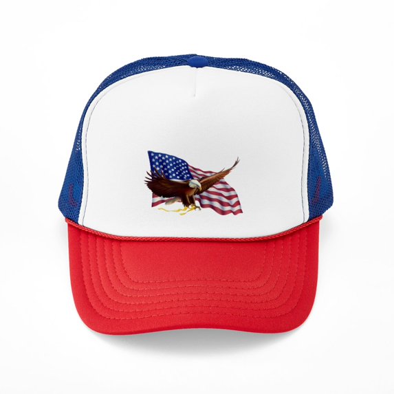 CafePress - American Patriotism - Adjustable Unisex Printed Trucker Hat with Mesh Back