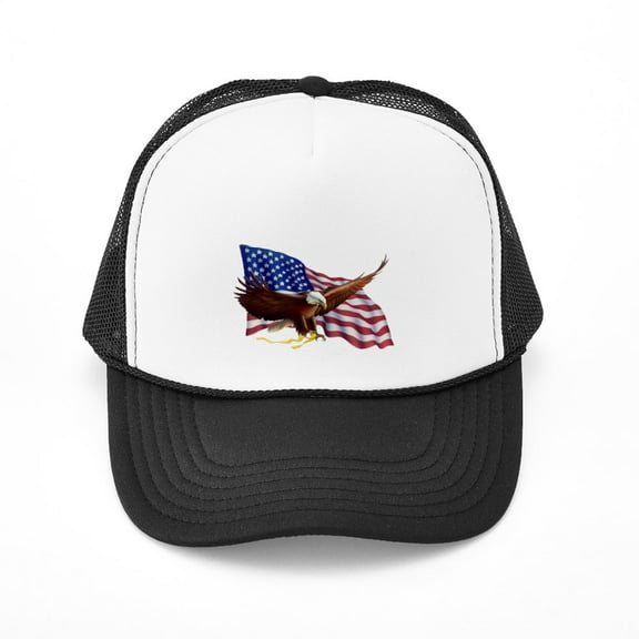 CafePress - American Patriotism - Adjustable Unisex Printed Trucker Hat with Mesh Back