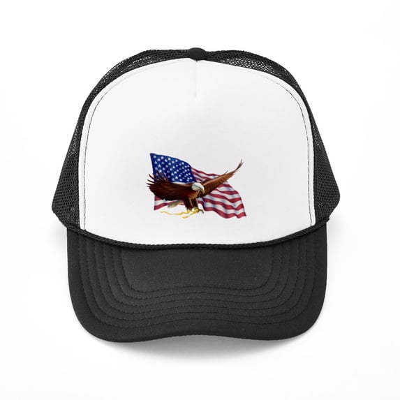 CafePress - American Patriotism - Adjustable Unisex Printed Trucker Hat with Mesh Back