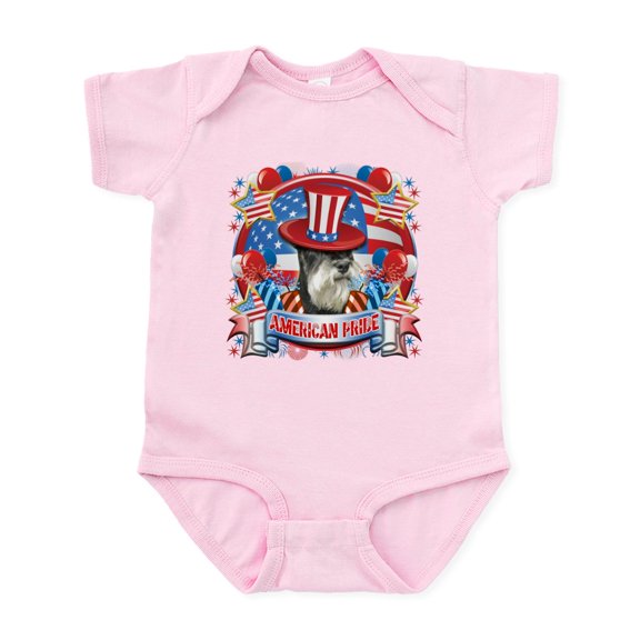 CafePress - American Pride Miniature Schnauzer Infant Bodysuit - Baby Light Bodysuit, Size Newborn - 24 Months