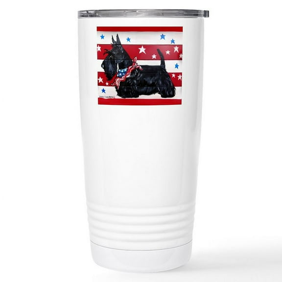 CafePress - American Scottie Travel Mug - Insulated Stainless Steel Travel Tumbler 20 oz.