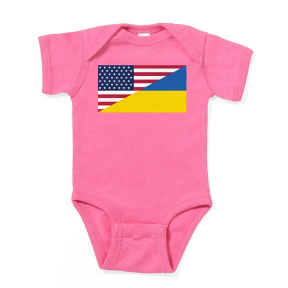 CafePress - American Support Towards Ukraine Body Suit - Cute Infant Bodysuit Baby Romper - Size Newborn - 24 Months