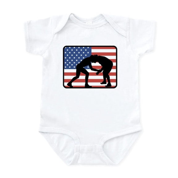 CafePress - American Wrestling Infant Bodysuit - Baby Light Bodysuit, Size Newborn - 24 Months