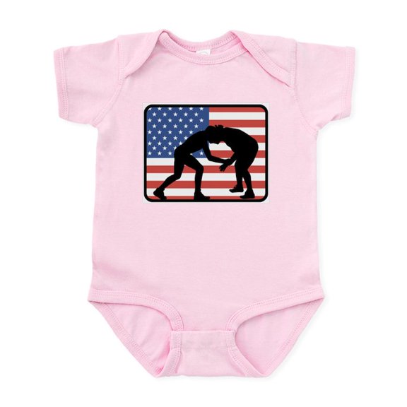 CafePress - American Wrestling Infant Bodysuit - Baby Light Bodysuit, Size Newborn - 24 Months