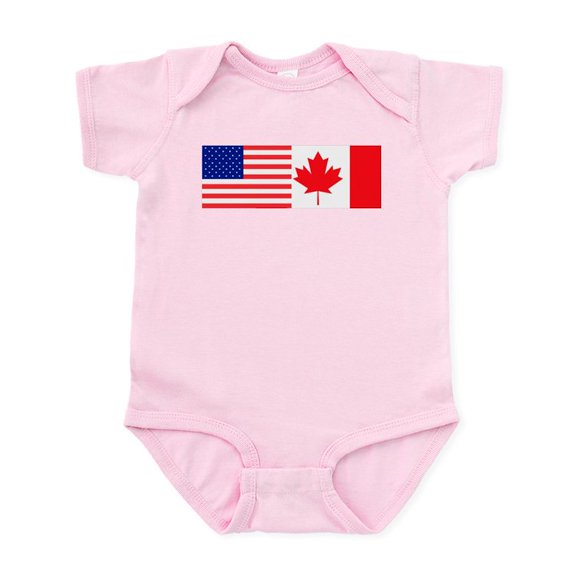 CafePress - Americanadian Infant Bodysuit - Baby Light Bodysuit, Size Newborn - 24 Months