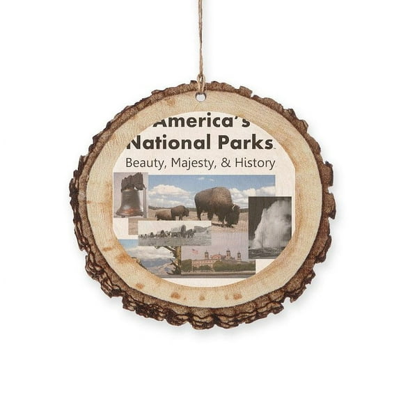 CafePress - Americasnp2 - Rustic Wood Ornament, 2.75"x2.5"