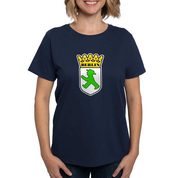 CafePress - Ampelmann Berlin Crest T Shirt - Women's Traditional Fit Dark T-Shirt