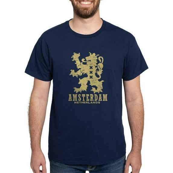 CafePress - Amsterdam Netherlands Dark T Shirt - Men's Classic Graphic Cotton T-Shirt
