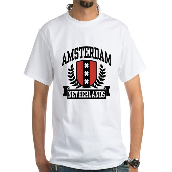 CafePress - Amsterdam Netherlands White T-Shirt - Men's Classic T-Shirts