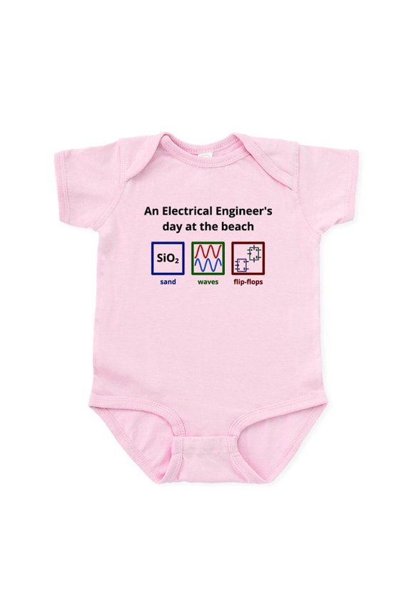 - An Electrical Engineers Day At The Beach Body Suit - Baby Light Bodysuit, Size Newborn - 24 Months