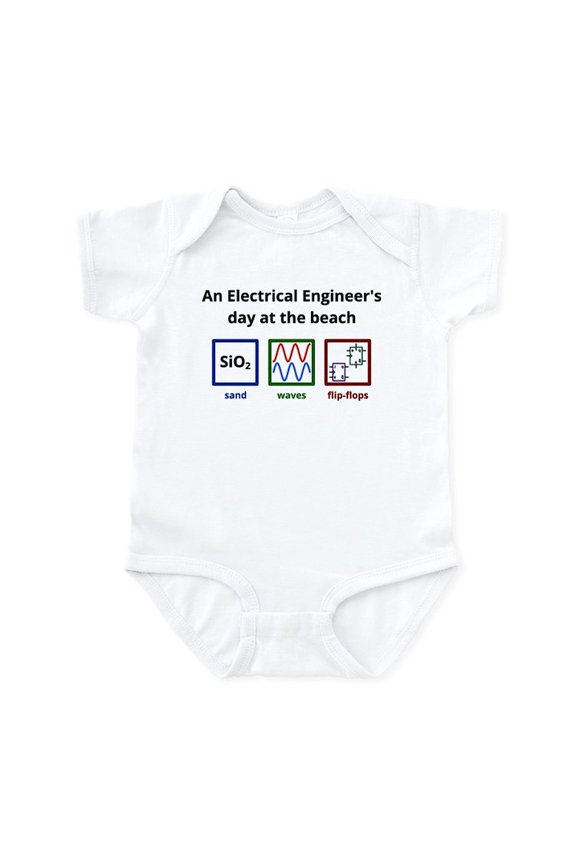 - An Electrical Engineers Day At The Beach Body Suit - Baby Light Bodysuit, Size Newborn - 24 Months
