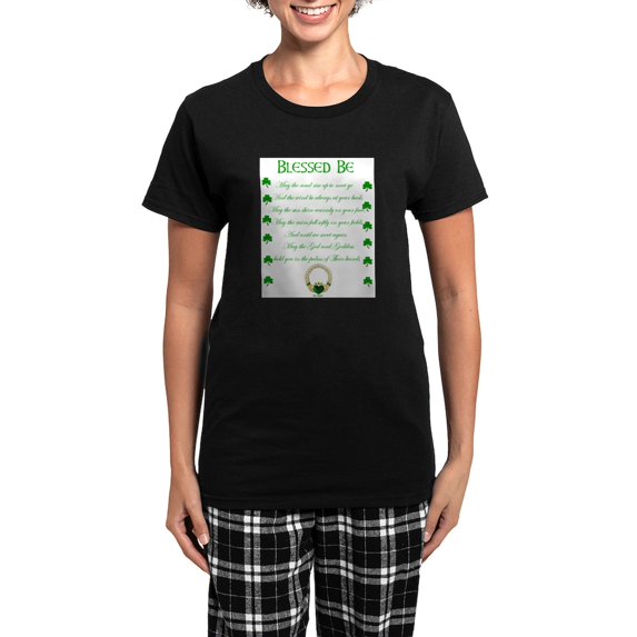 CafePress - An Irish Blessing Women's Dark Pajamas - Women's Short Sleeve Print T-Shirt and Pants Dark Cotton Pajama Set