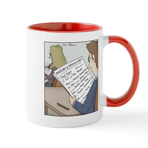 CafePress - Anatomy Test Mugs - 11 oz Ceramic Mug - Novelty Coffee Tea Cup