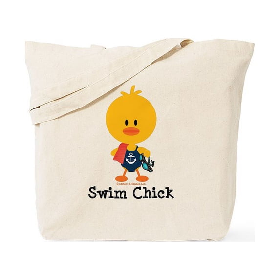 CafePress - Anchor Swim Chick Tote Bag - Unisex Canvas Tote Bag, Beige, 1-Piece