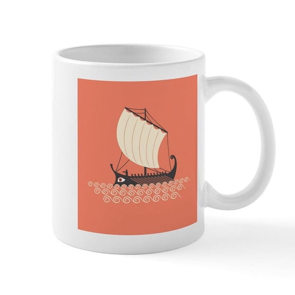 CafePress - Ancient Ship Mug - 11 oz Ceramic Mug - Novelty Coffee Tea Cup
