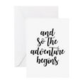thumbnail image 1 of CafePress - And So The Adventure Begins Greeting Cards - Greeting Card, Blank Inside Matte, 1 of 4