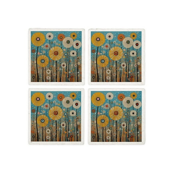 CafePress - And The Flowers Bloom - Tile Coaster, Drink Coaster Set of 4