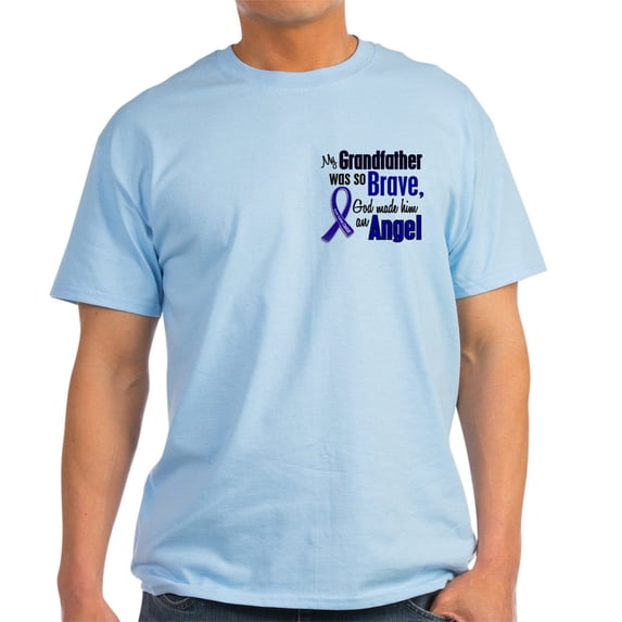 CafePress - Angel 1 GRANDFATHER Colon Cancer Light T Shirt - Men's Classic Graphic T-Shirt