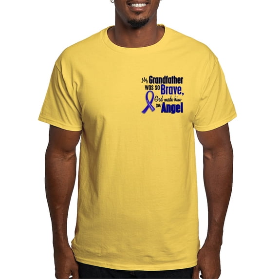 CafePress - Angel 1 GRANDFATHER Colon Cancer Light T Shirt - Men's Classic Graphic T-Shirt