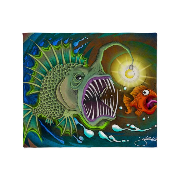 CafePress - Angler Fish Throw Blanket - Soft Fleece Throw Blanket, 50"x60" for All Ages
