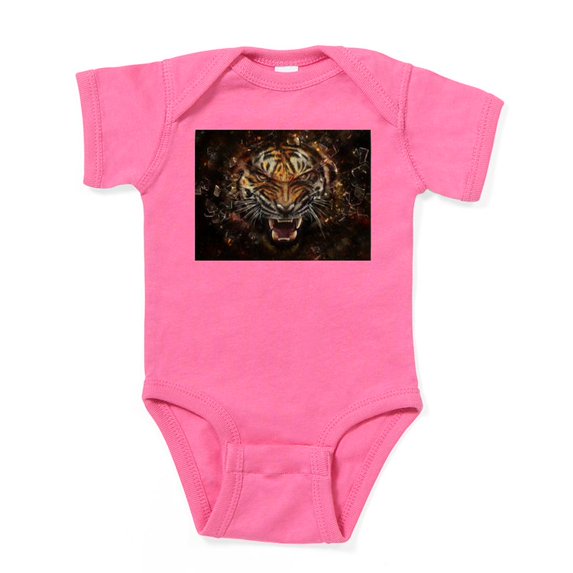 CafePress - Angry Tiger Breaking Through Glass - Cute Infant Bodysuit Baby Romper - Size Newborn - 24 Months