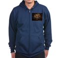 thumbnail image 1 of CafePress - Angry Tiger Breaking Through Glass Zip Hoodie - Zip Hoodie, Classic Hooded Sweatshirt with Metal Zipper, 1 of 4