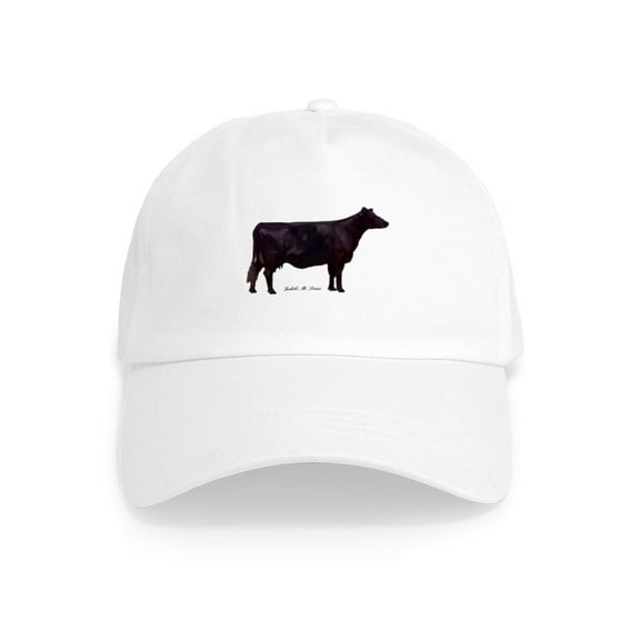 CafePress - Angus Beef Cow Cap - Adjustable 100% Brushed Unisex Casual Cotton Baseball Cap, Beige, 1